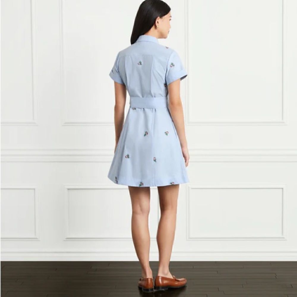Hill House Oxford Blue Floral Embroidery Laura Dress NWT - Picture 3 of 9
